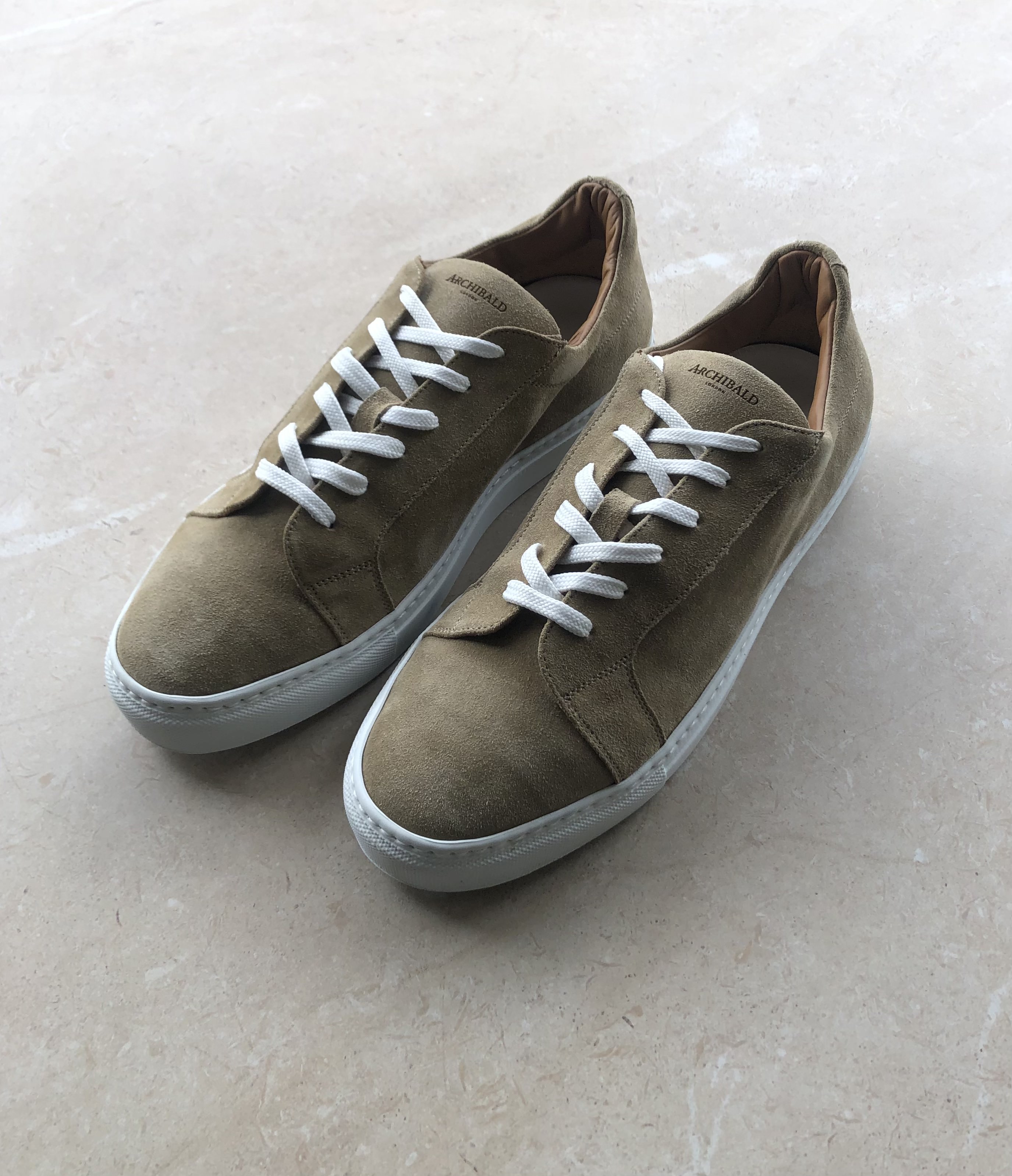 Ghirlandina v2 Low Top Leather Sneakers - Nude Beige, White Sole - Size 39